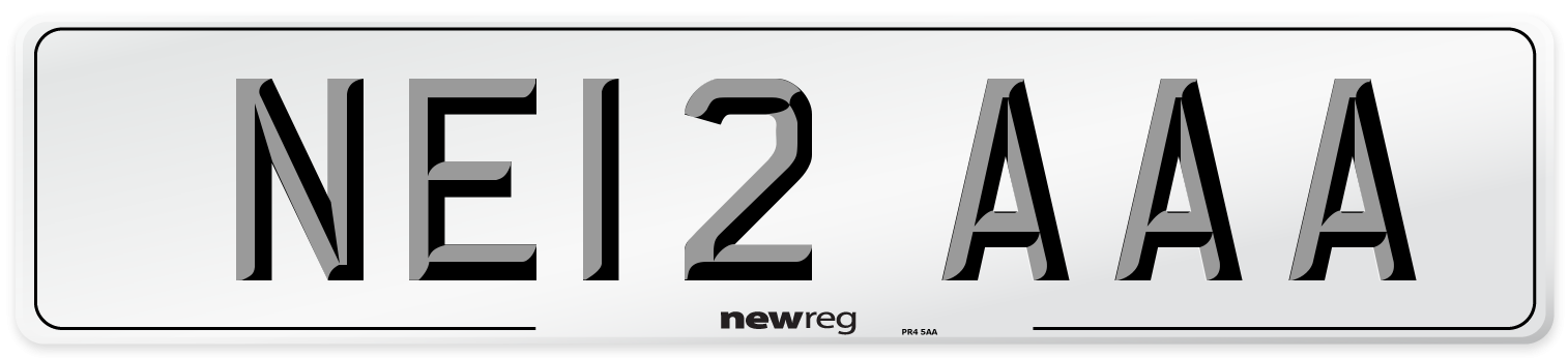 NE12 AAA Number Plate from New Reg